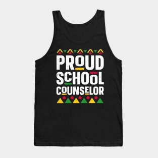 Proud School Counselor Africa Black History Month Tank Top